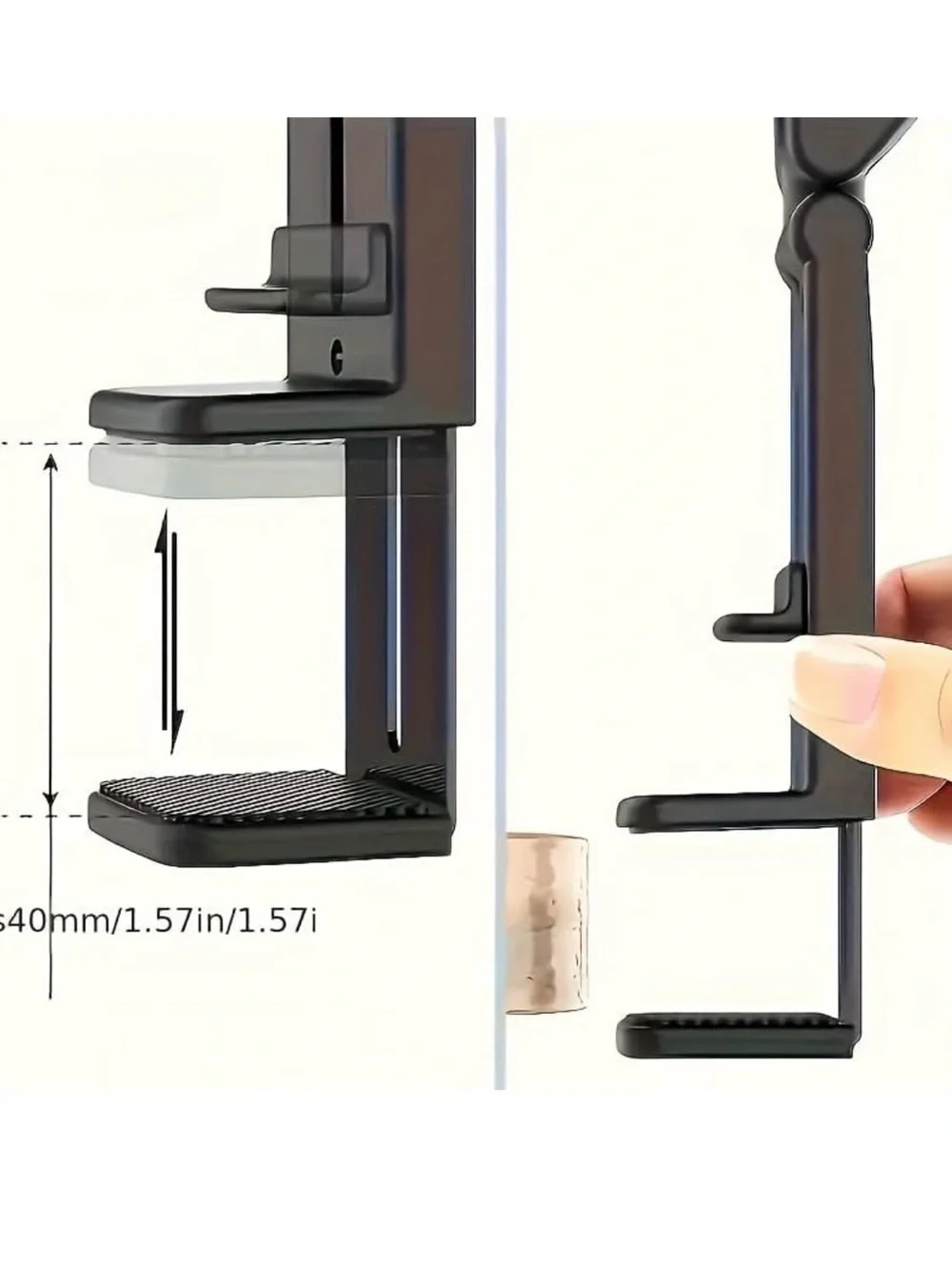 New Black 360° Rotating Clip On Phone Mount Holder for Cars or Airplanes